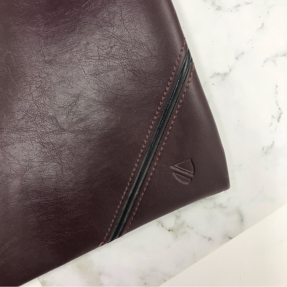 Vintage Burgundy Leather Document Case With Handles 11 X 17 in - Picture 2 of 16